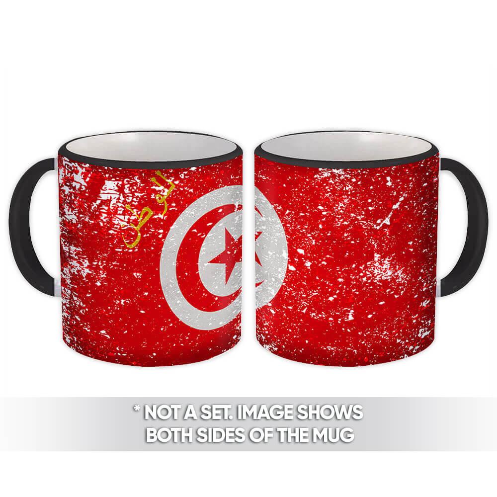 Gift Mug : Tunisia Flag Retro Artistic Tunisian Expat Country