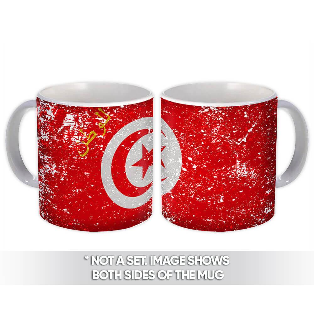 Gift Mug : Tunisia Flag Retro Artistic Tunisian Expat Country