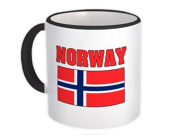 Norway : Gift Mug Flag Chest Norwegian Country Expat Patriotic Flags Travel Souvenir