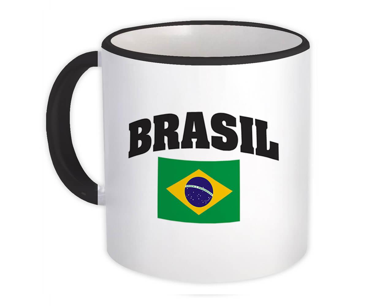 Gift Mug : Brazil Flag Chest Brazilian Expat Country Patriotic Flags Travel