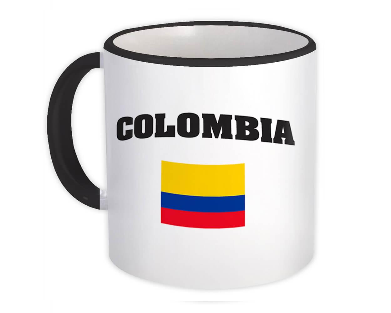 Colombia Gift Mug Flag Chest Colombian Country Expat Colombia Gift Mug Flag Chest Colombian Country Expat