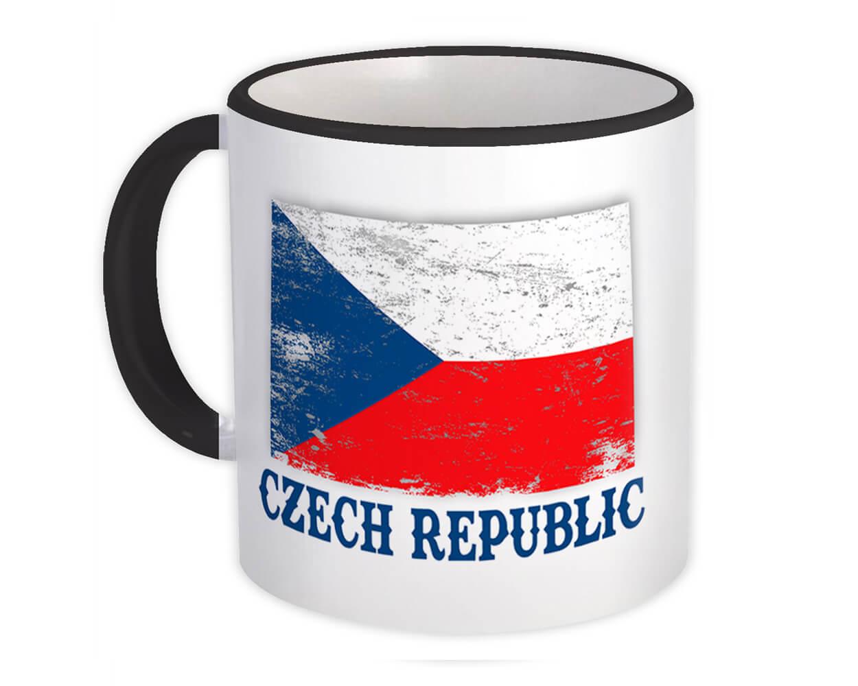 Gift Mug : Czech Republic Distressed Flag Patriotic Expat Country