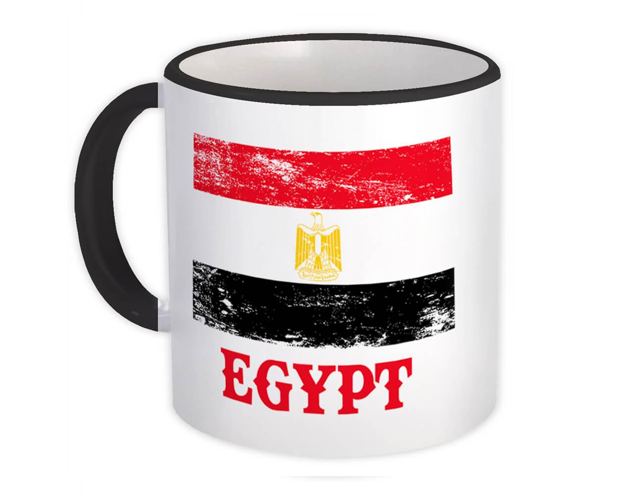 Gift Mug : Egypt Distressed Flag Patriotic Egyptian Expat Country