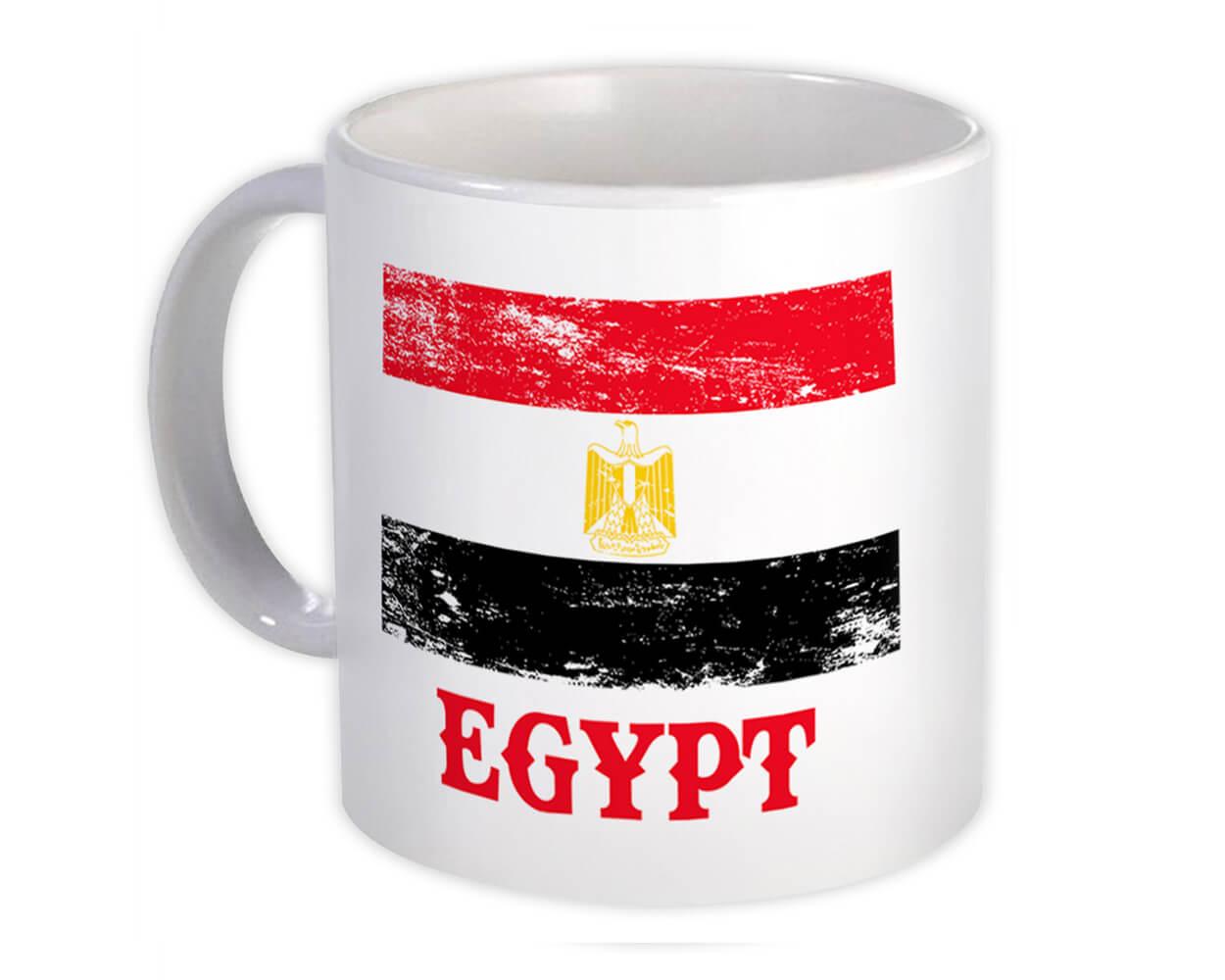 Gift Mug : Egypt Distressed Flag Patriotic Egyptian Expat Country