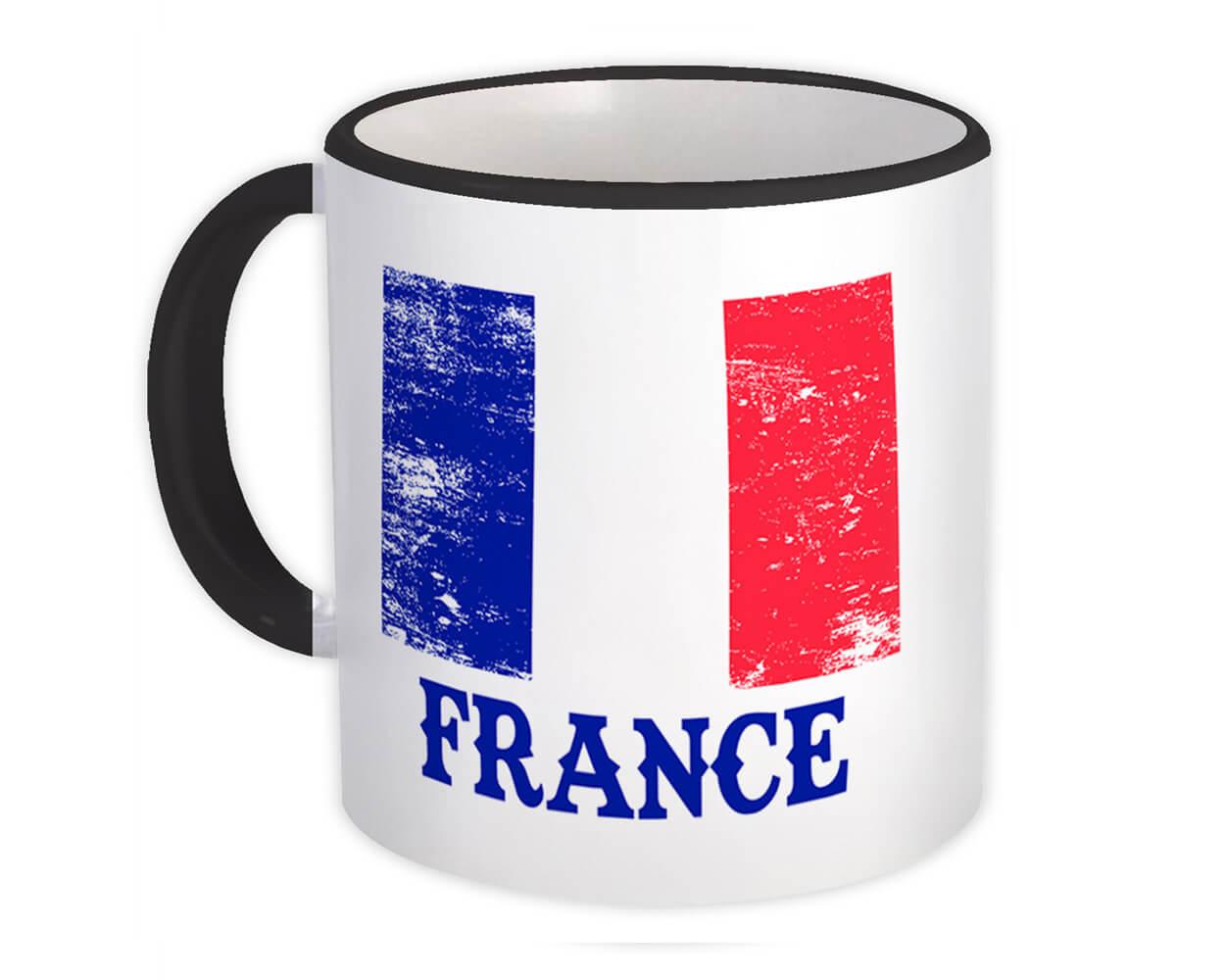 Gift Mug : France Distressed Flag Patriotic French Expat Country