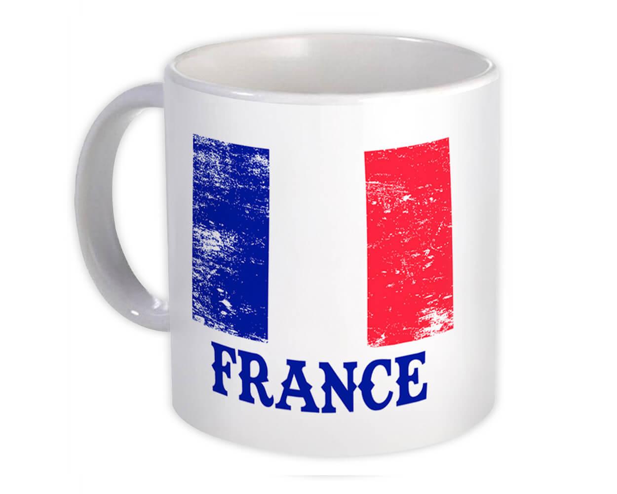 Gift Mug : France Distressed Flag Patriotic French Expat Country