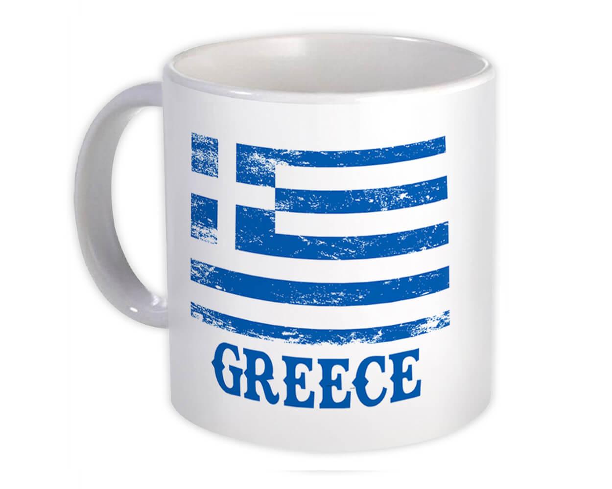 Gift Mug : Greece Distressed Flag Patriotic Greek Expat Country