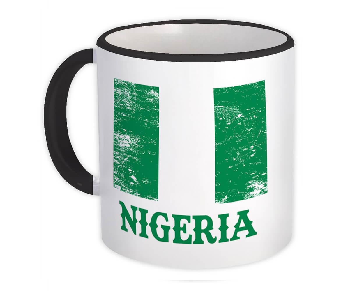 Gift Mug : Nigeria Distressed Flag Patriotic Expat Country