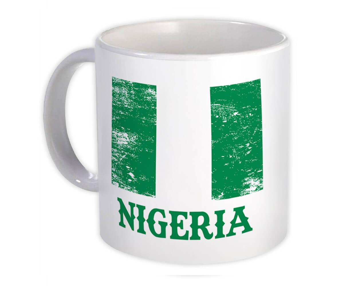 Gift Mug : Nigeria Distressed Flag Patriotic Expat Country