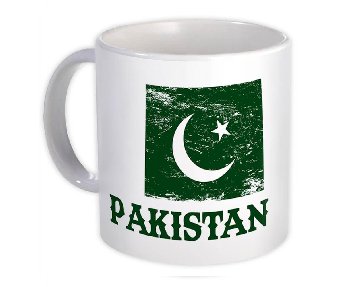 Gift Mug : Pakistan Distressed Flag Patriotic Pakistani Expat Country