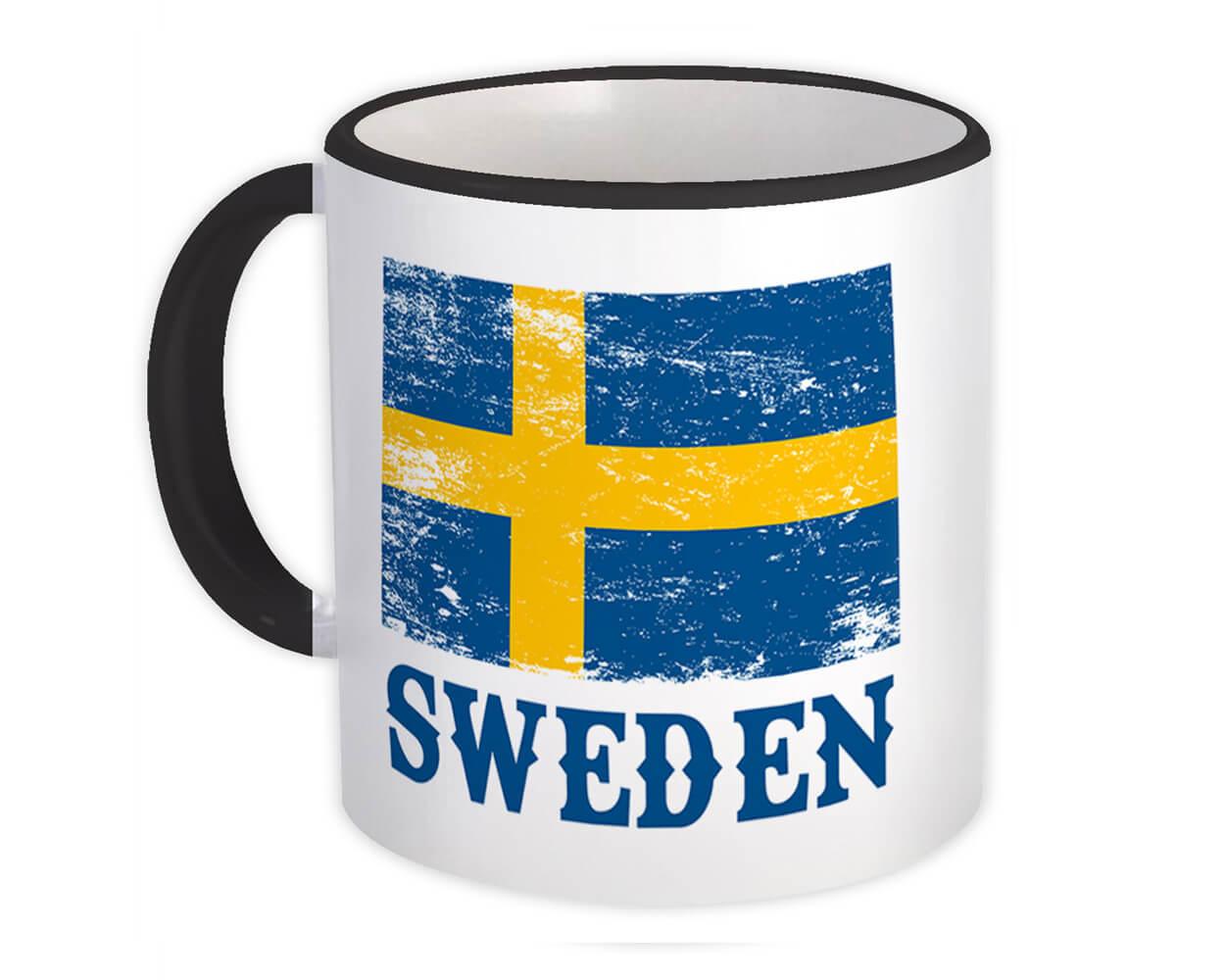 Gift Mug : Sweden Distressed Flag Patriotic Swedish Expat Country