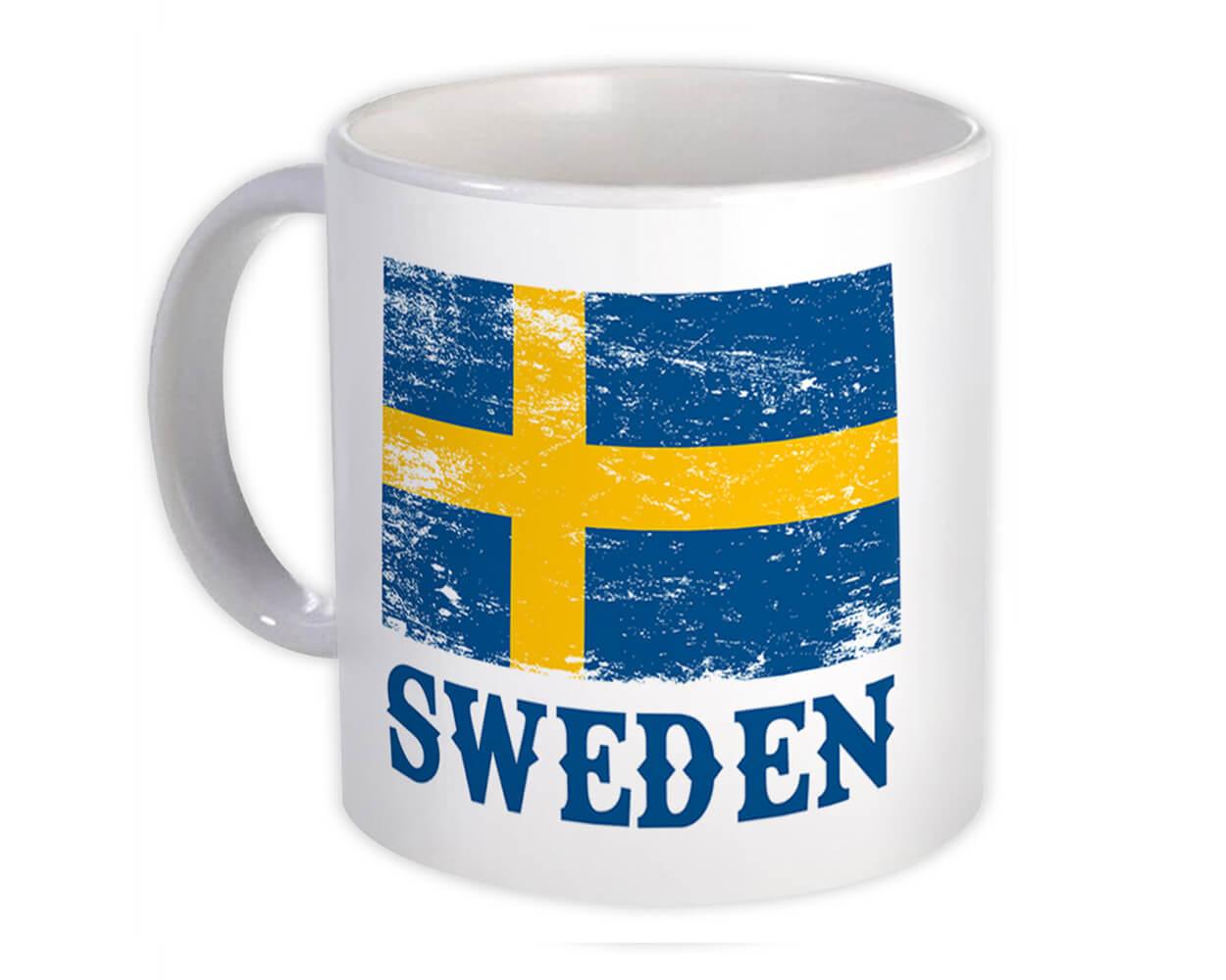 Gift Mug : Sweden Distressed Flag Patriotic Swedish Expat Country