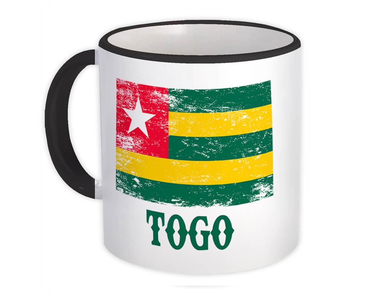 Gift Mug : Togo Distressed Flag Patriotic Togolese Expat Country