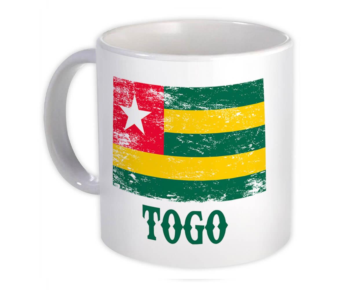 Gift Mug : Togo Distressed Flag Patriotic Togolese Expat Country