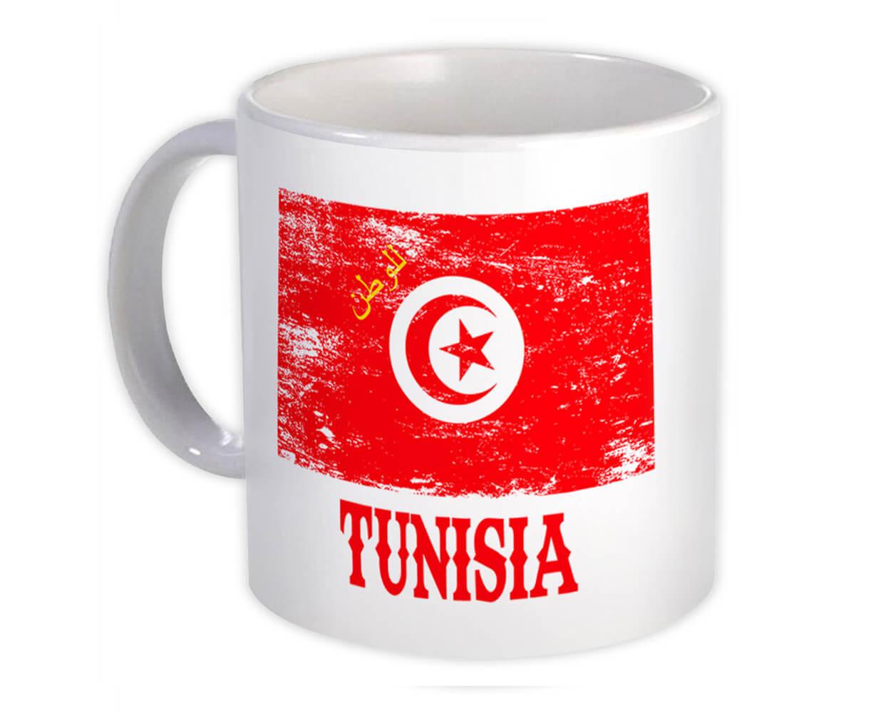 Gift Mug : Tunisia Distressed Flag Patriotic Tunisian Expat Country