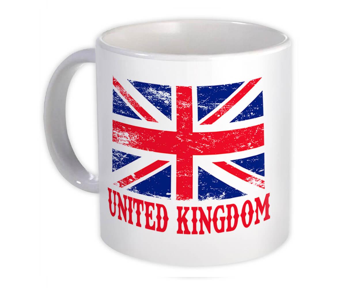 Gift Mug : United Kingdom Distressed Flag Patriotic British Expat Country