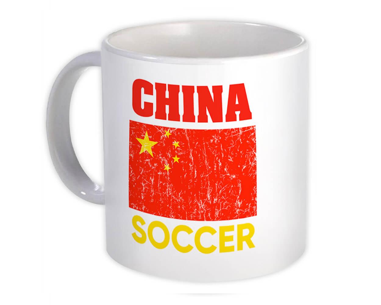 Gift Mug : China Distressed Flag Soccer Football Team Chinese Country