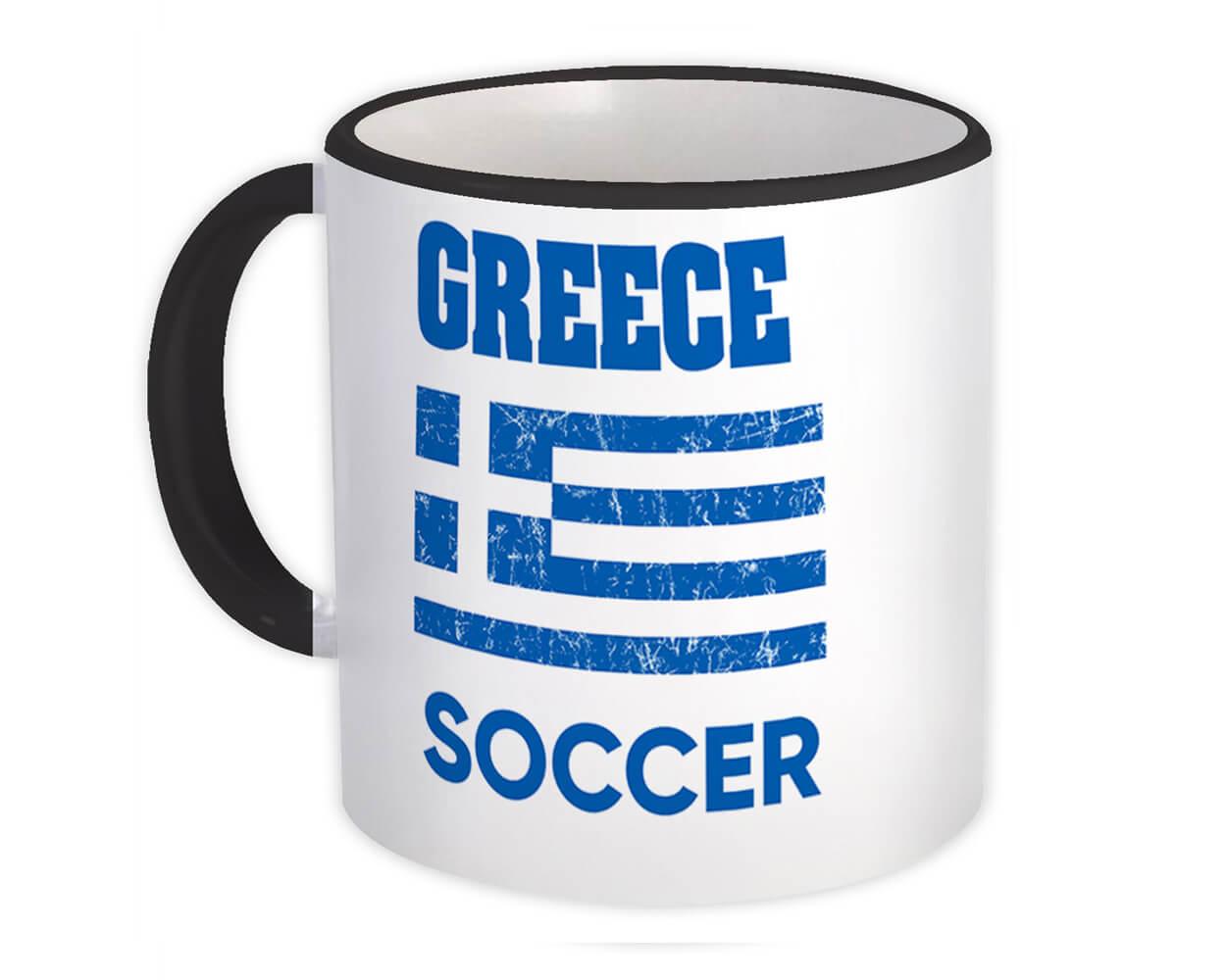 Gift Mug : Greece Distressed Flag Soccer Football Team Greek Country