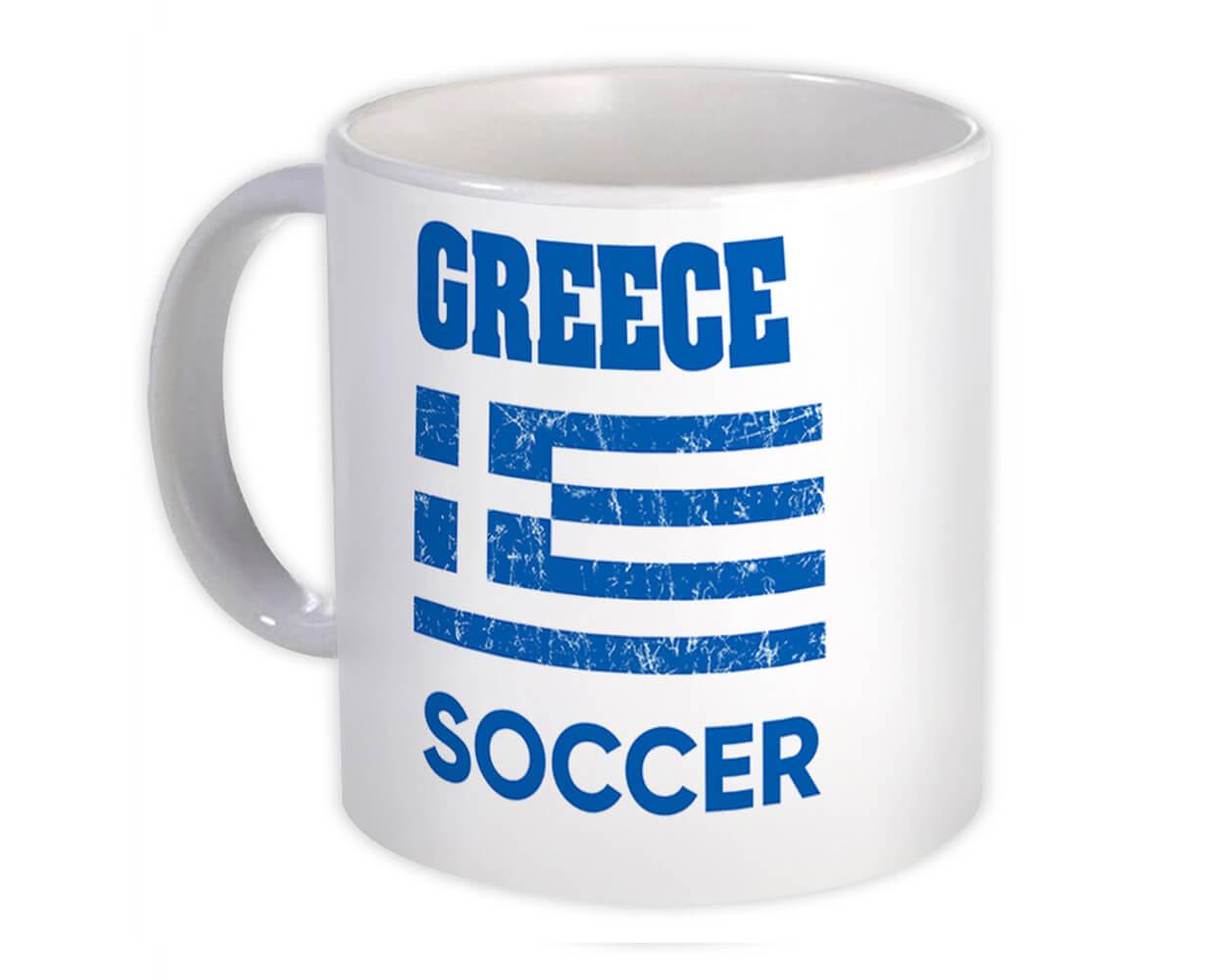 Gift Mug : Greece Distressed Flag Soccer Football Team Greek Country