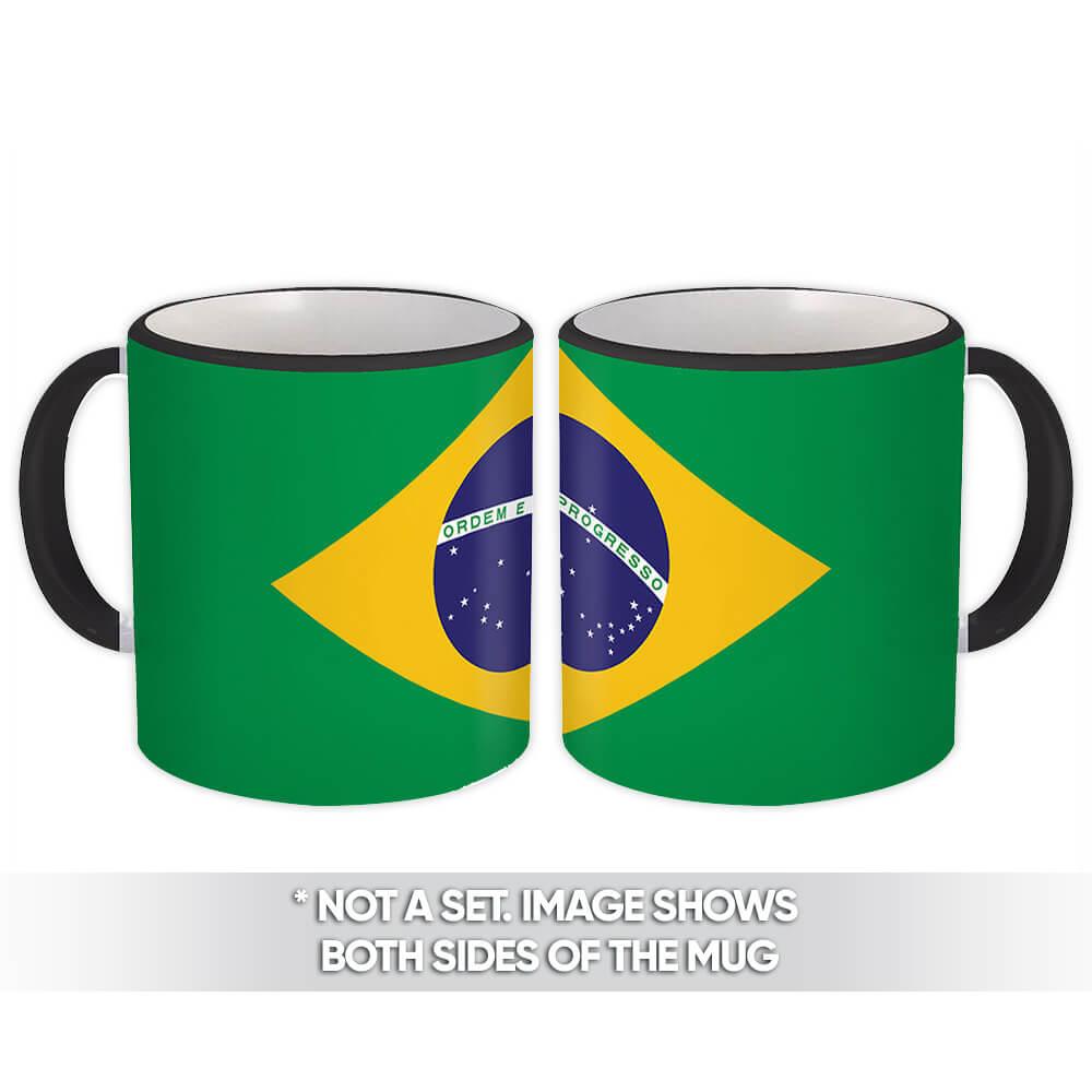 Gift Mug : Brazil Flag Pride Patriotic Expat Brazilian Country