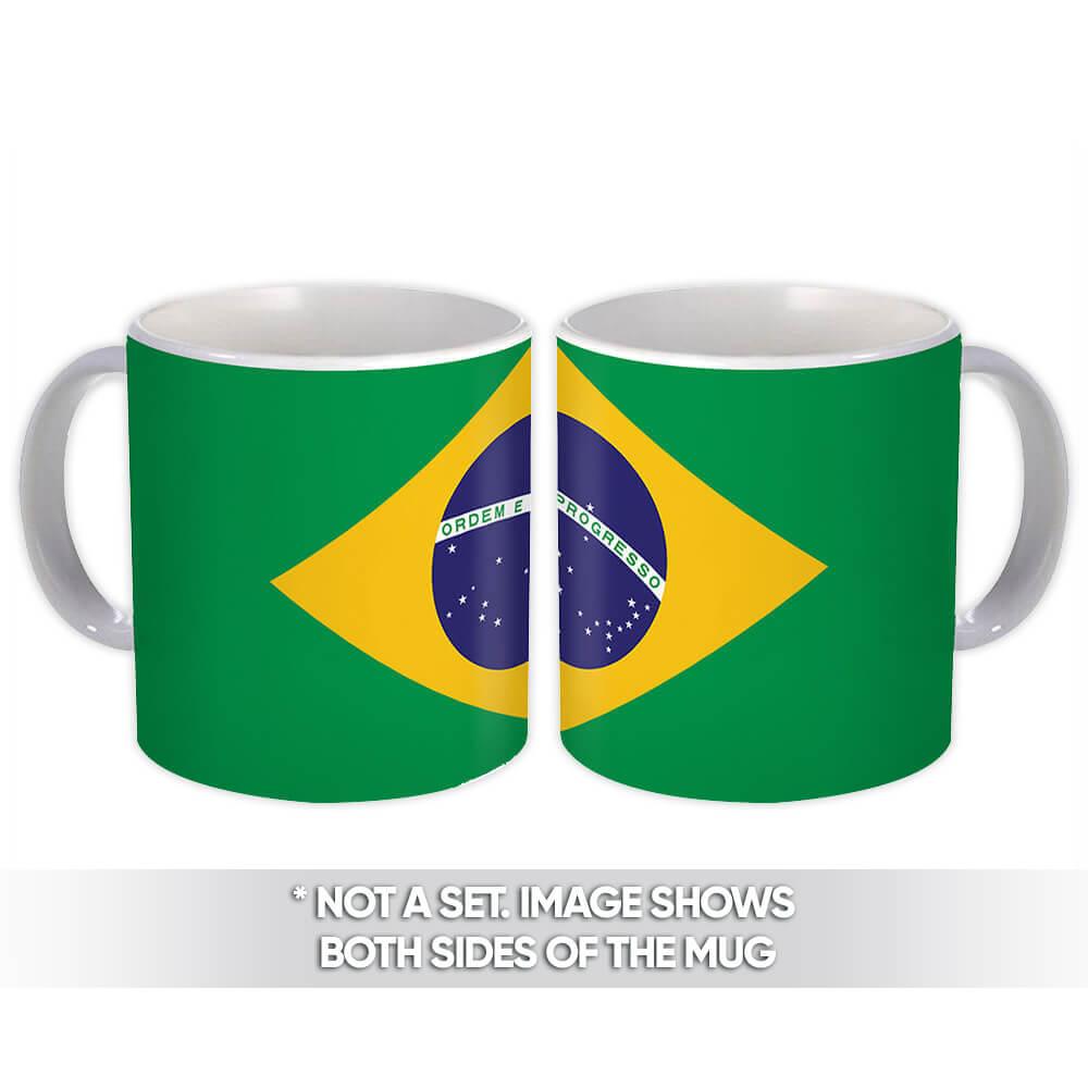 Gift Mug : Brazil Flag Pride Patriotic Expat Brazilian Country