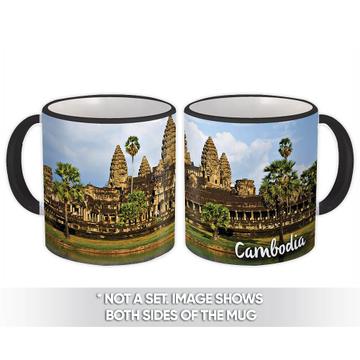 CAMBODIA ANGKOR WAT : Gift Mug Cambodian Pride Flag Country Souvenir Temple