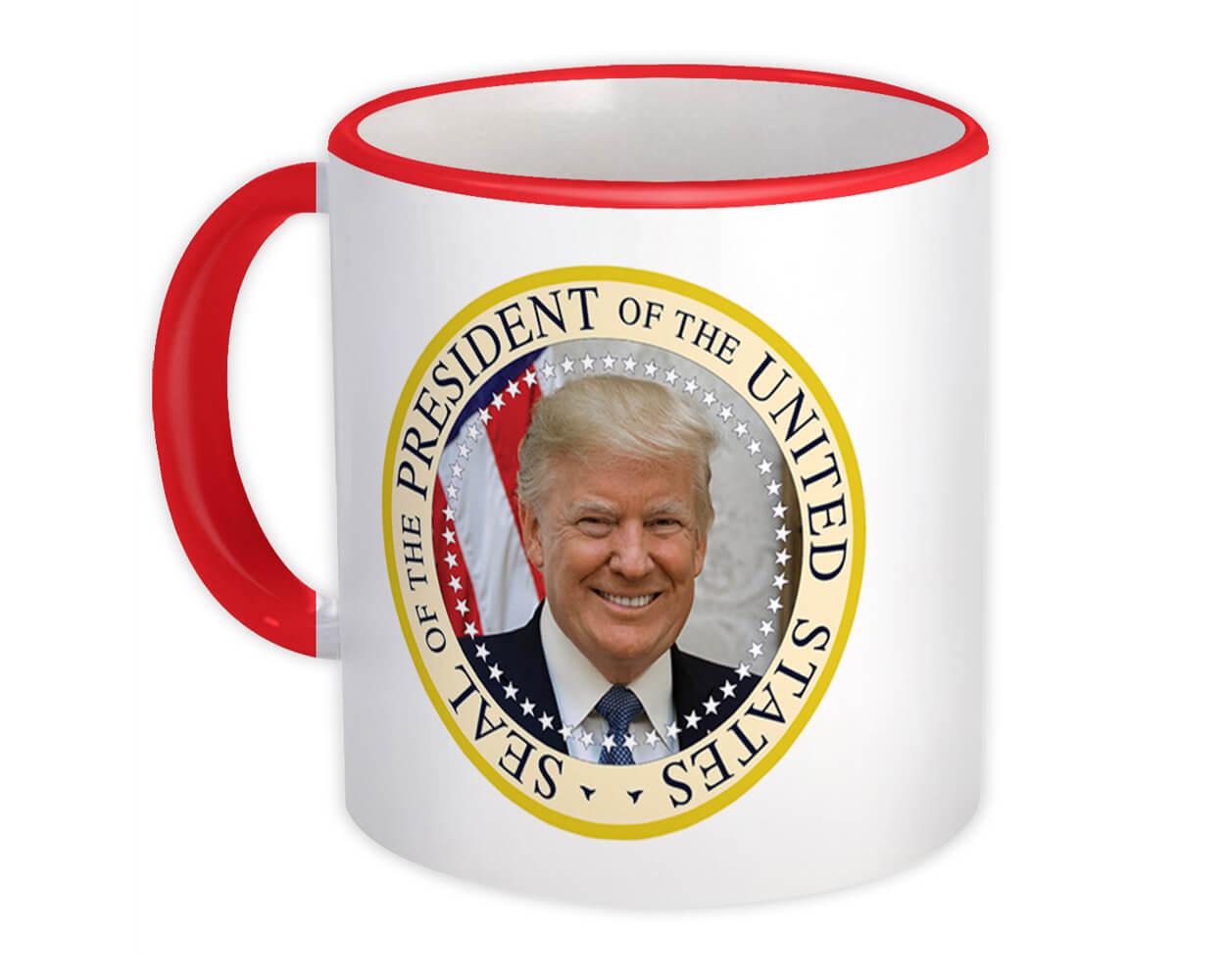 Gift Mug : Trump Photo Presidential Seal American Patriot USA United States