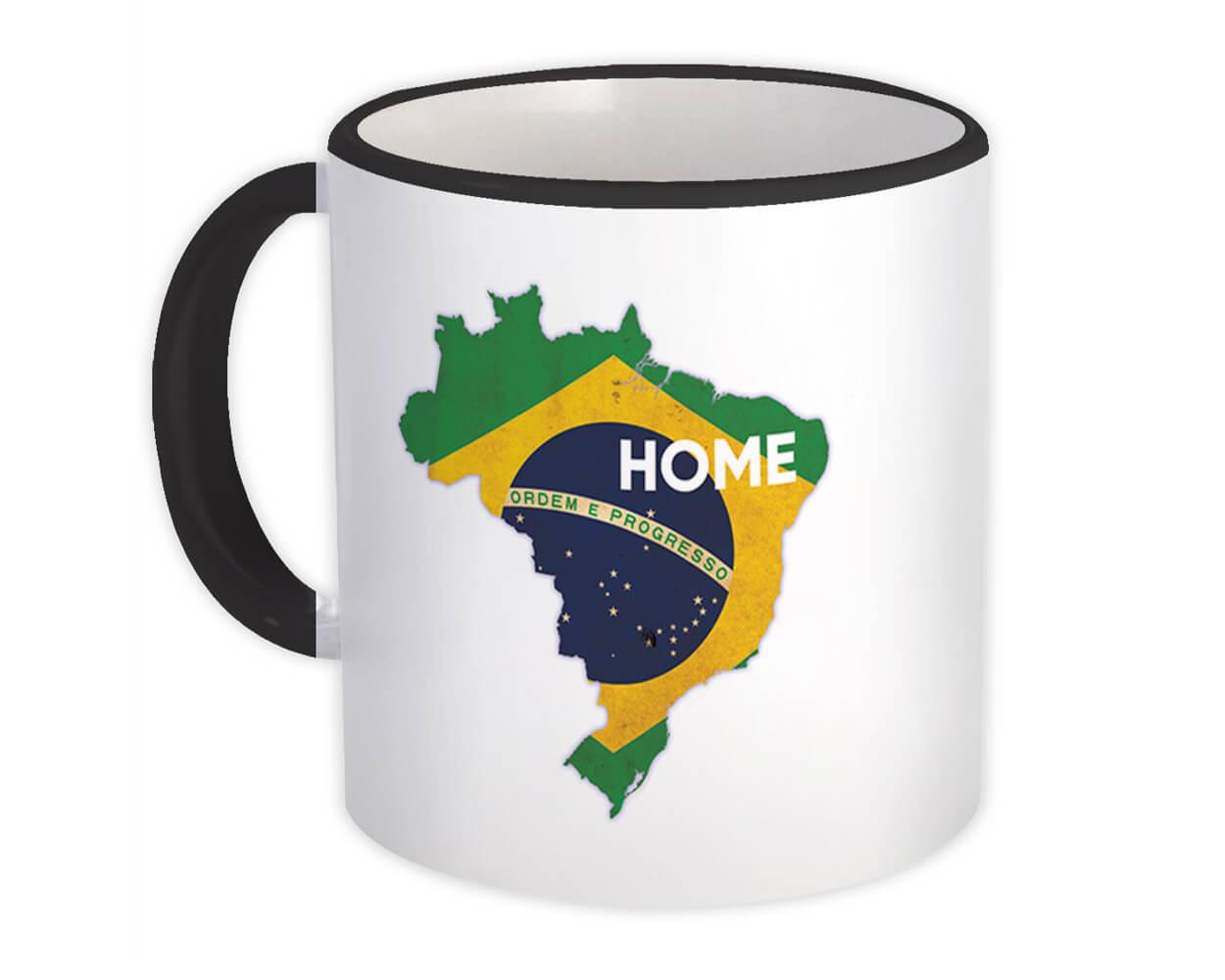 Gift Mug : Brazil Home Map Flag Brazilian Brasil Country Pride Amazon