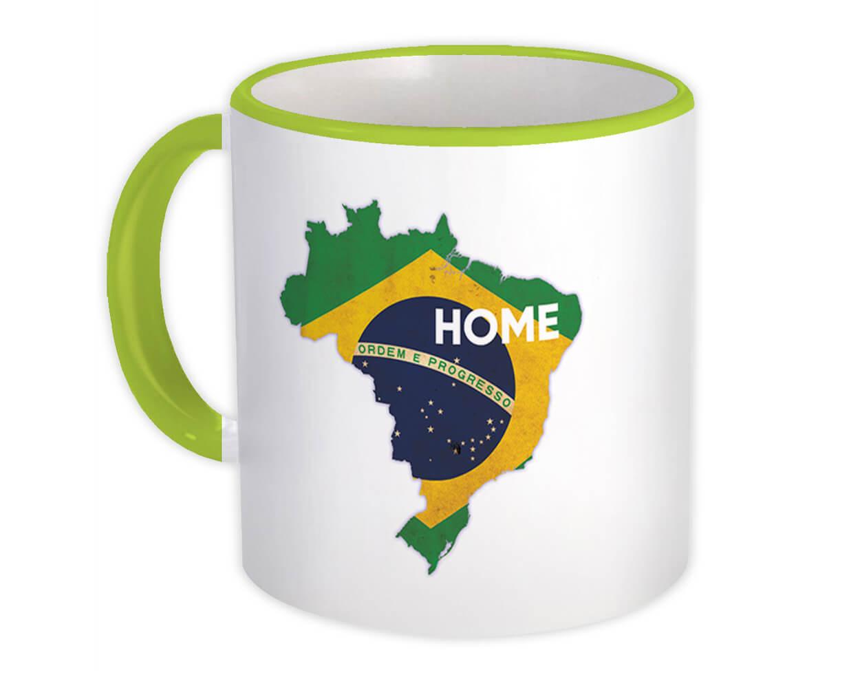 Gift Mug : Brazil Home Map Flag Brazilian Brasil Country Pride Amazon