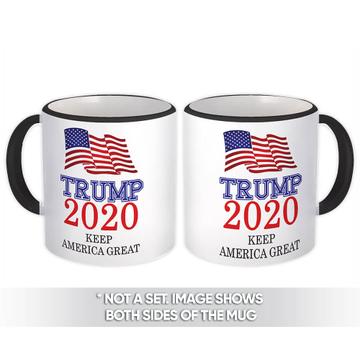 Keep America Great Trump 2020 : Gift Mug USA Donald American Flag