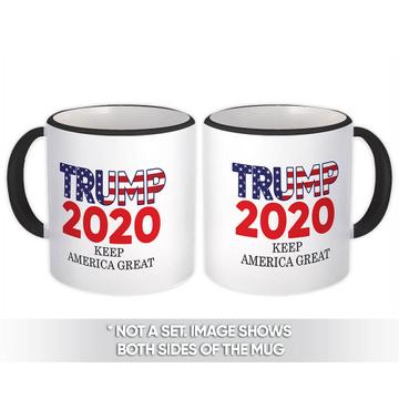 Keep America Great Trump 2020 : Gift Mug USA Donald American Flag MAGA