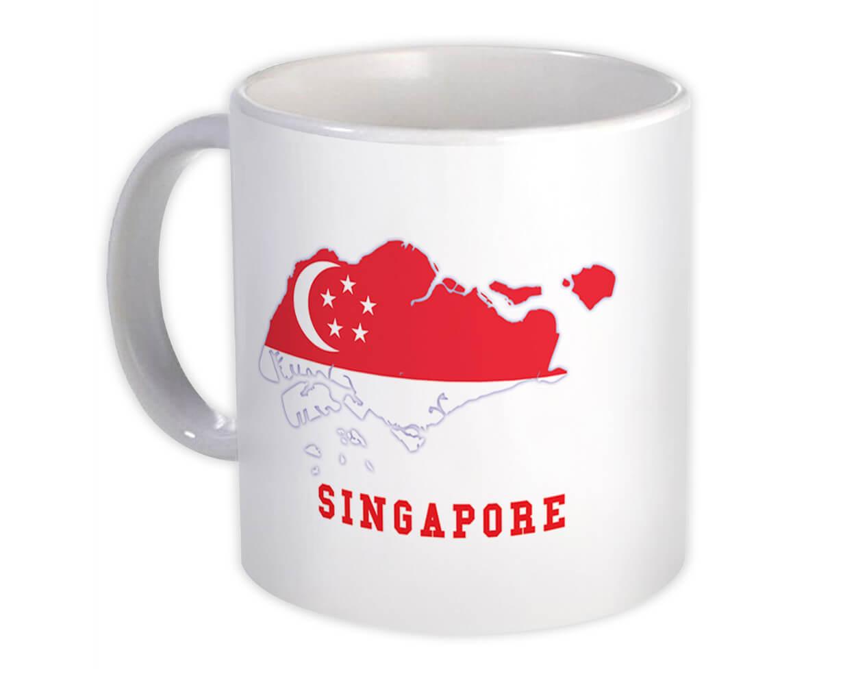 Gift Mug : Singapore MAP Flag Singaporean Epat Country Pride