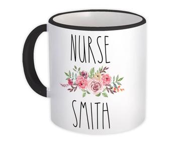 Personalized Nurse : Gift Mug Last Name Family Job Office Coworker Smith