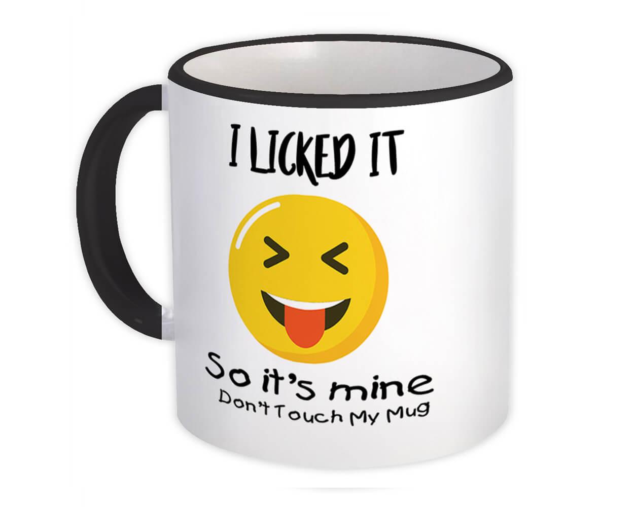 Gift Mug : Emoji I Licked So It is Mine Office Funny Sarcasm Coworker  Christmas | eBay
