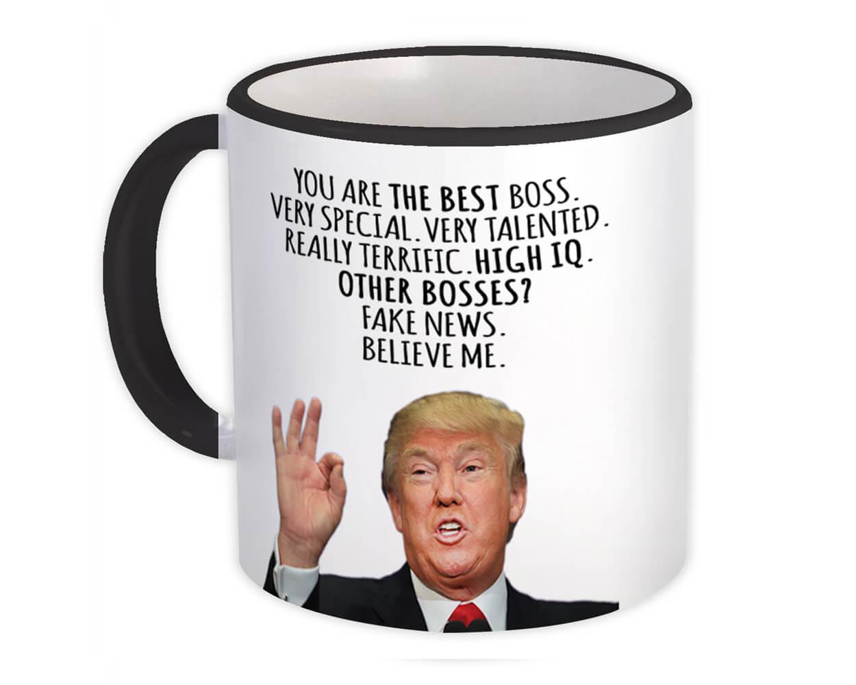 BOSS Gift Funny Trump Mug Great Boss Birthday Christmas Gift Jobs 