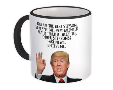 Gift for STEPSON : Gift Mug Donald Trump Best STEPSON Funny Christmas