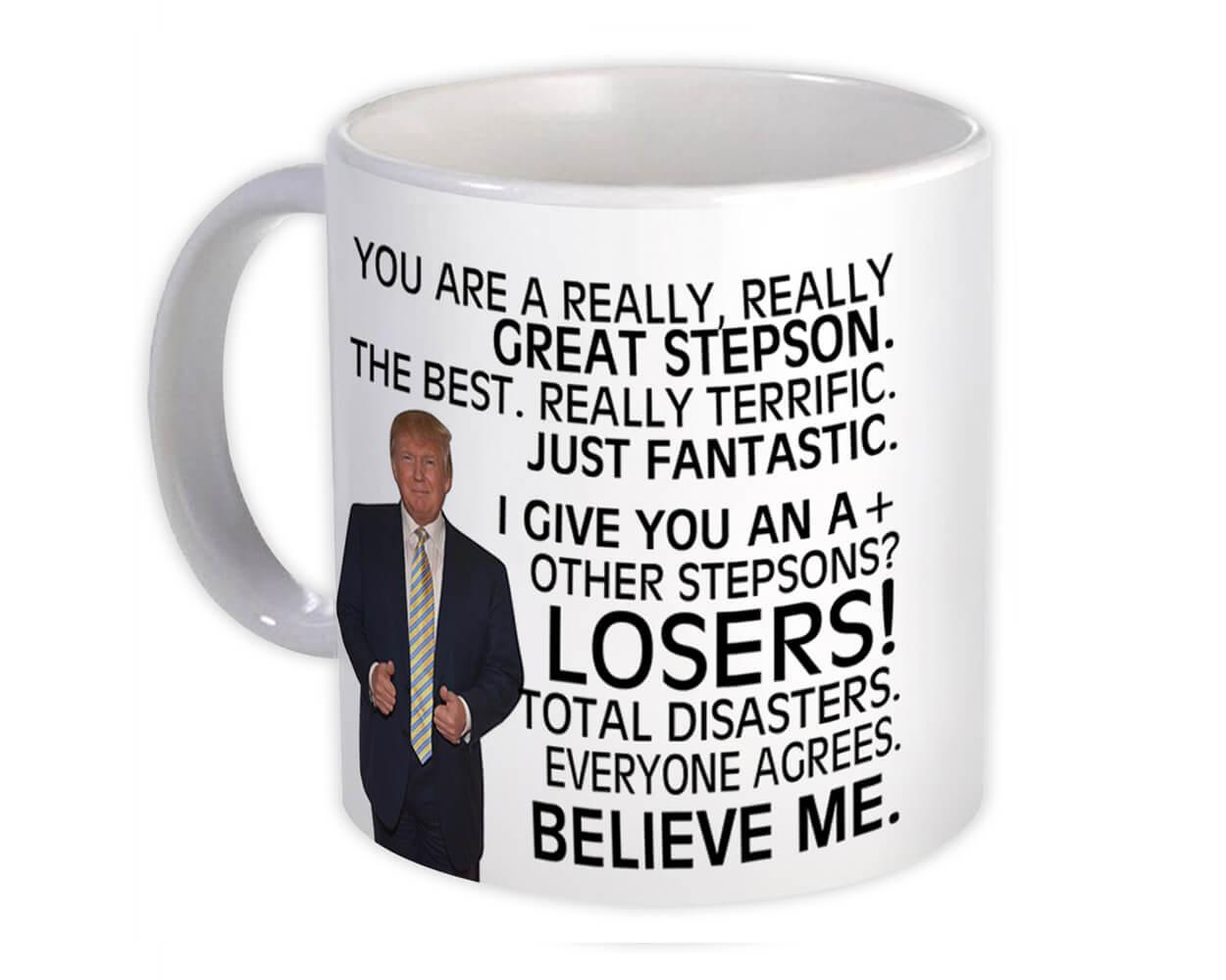 Gift Mug : for STEPSON Donald Trump Great Funny Christmas