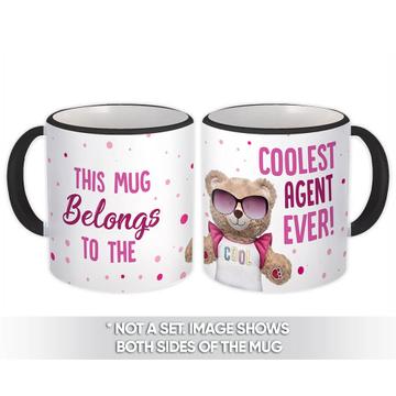 Cool For AGENT : Gift Mug Teddy Bear Profession Jobs Occupation Birthday Coolest
