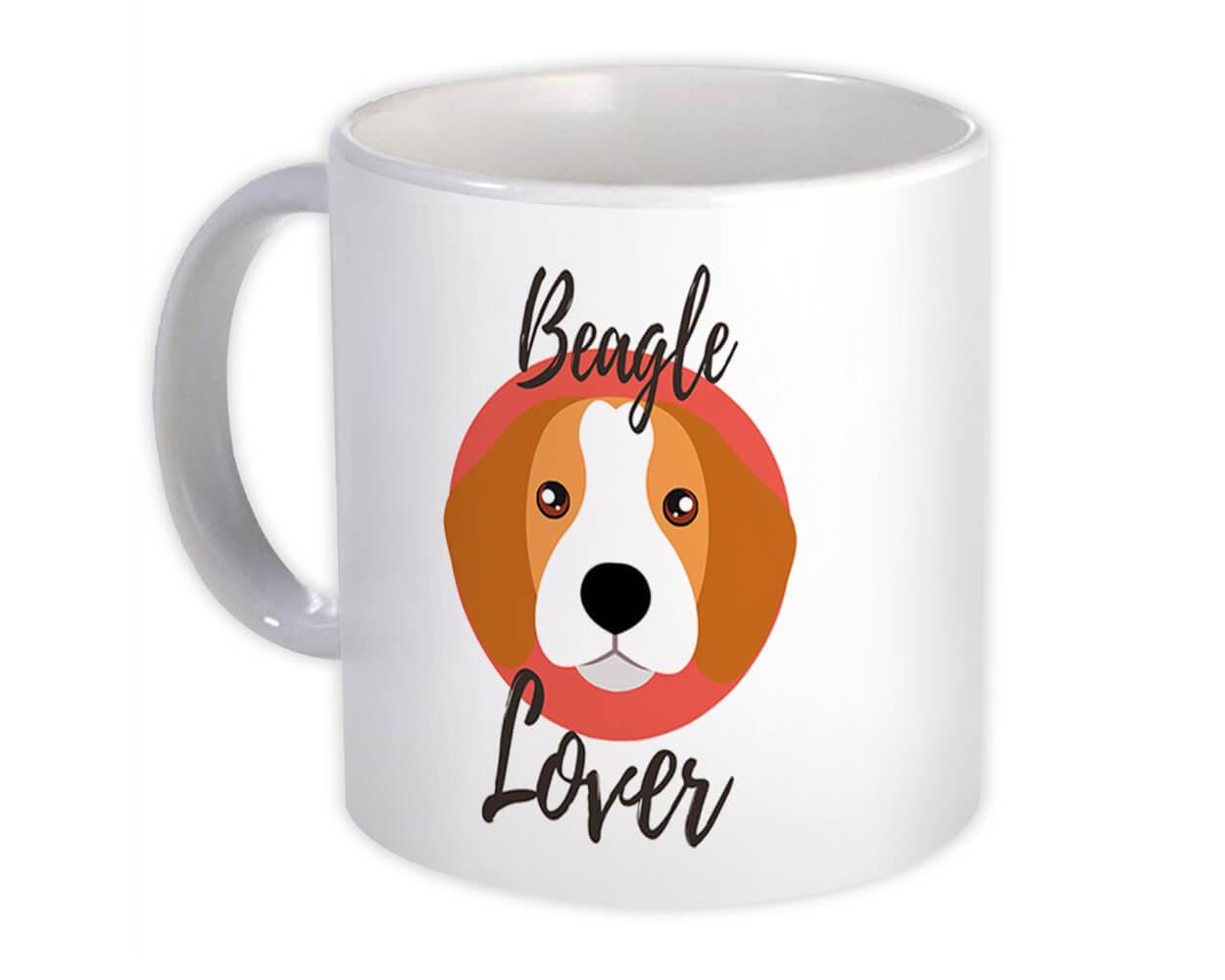 Love Beagle Cute Dog Cartoon Funny Owner Heart Pet Mom Dad Gift Mug 
