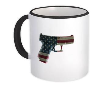 Gun American Flag : Gift Mug 2nd Amendment United States NRA Pistol