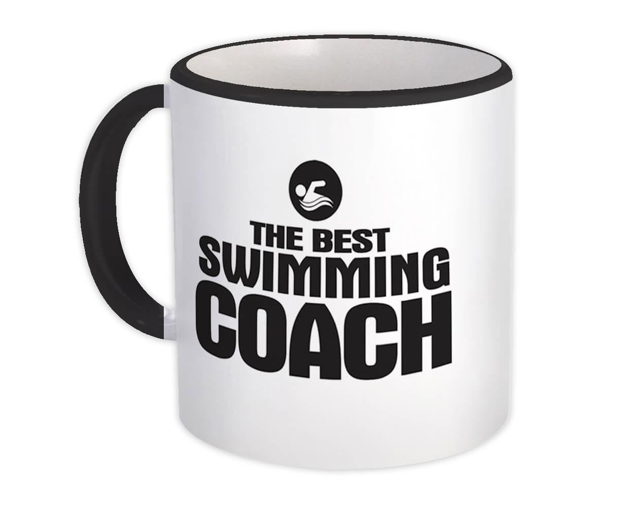 Gift Mug : The Best Swimming Coach Sports Trainer Teacher Professor