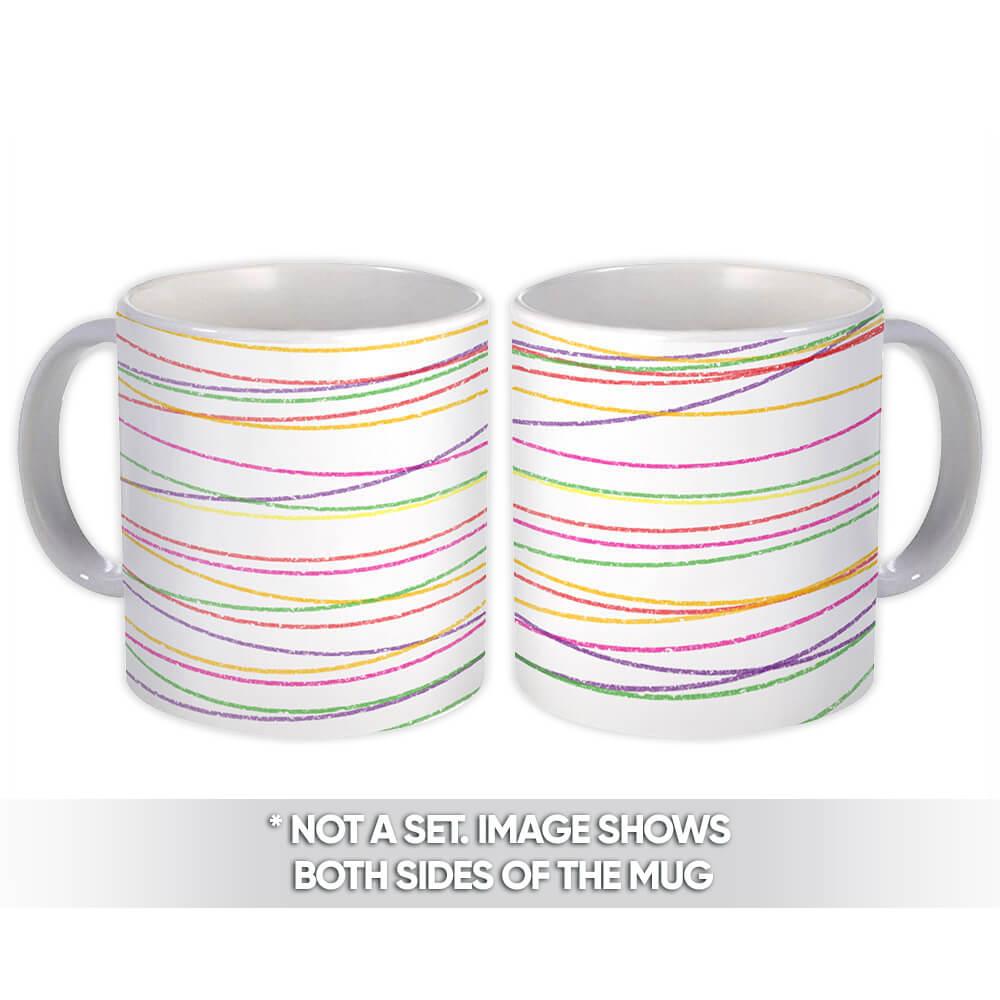 Gift Mug : Abstract Scandinavian Decor Lines Stripes Elegant Modern