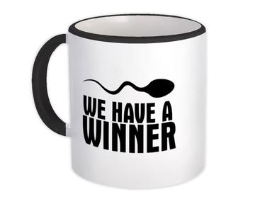 We Have a Winner : Gift Mug Sperm Announcement Baby Pregnancy Pregnant