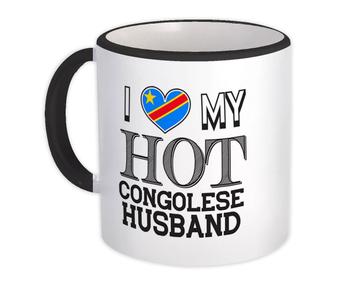 I Love My Hot Congolese (Congo) Husband : Gift Mug Congo Flag Country Valentines