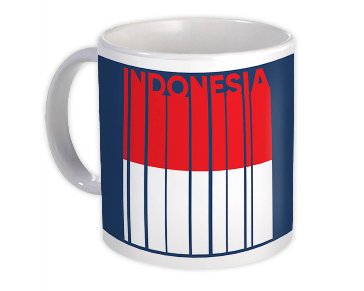 Gift Mug : Indonesia Flag Country Expat Home Patriot Tourism Souvenir Travel