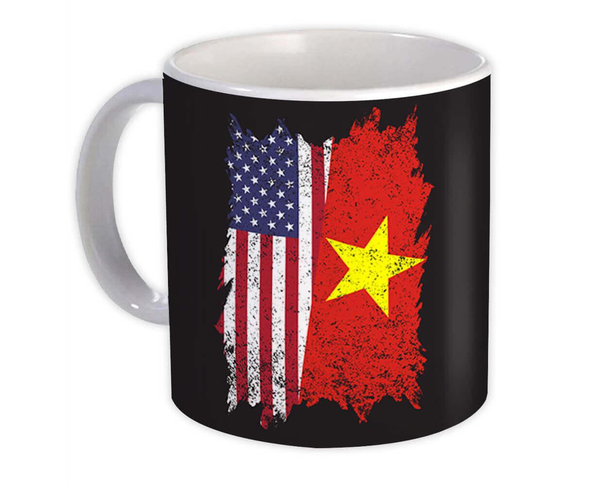 Gift Mug : United States Vietnam American Vietnamese Expat Flag Country