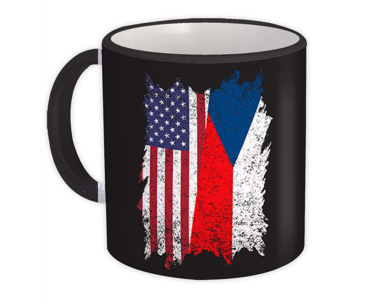 Gift Mug : United States Czech Republic American