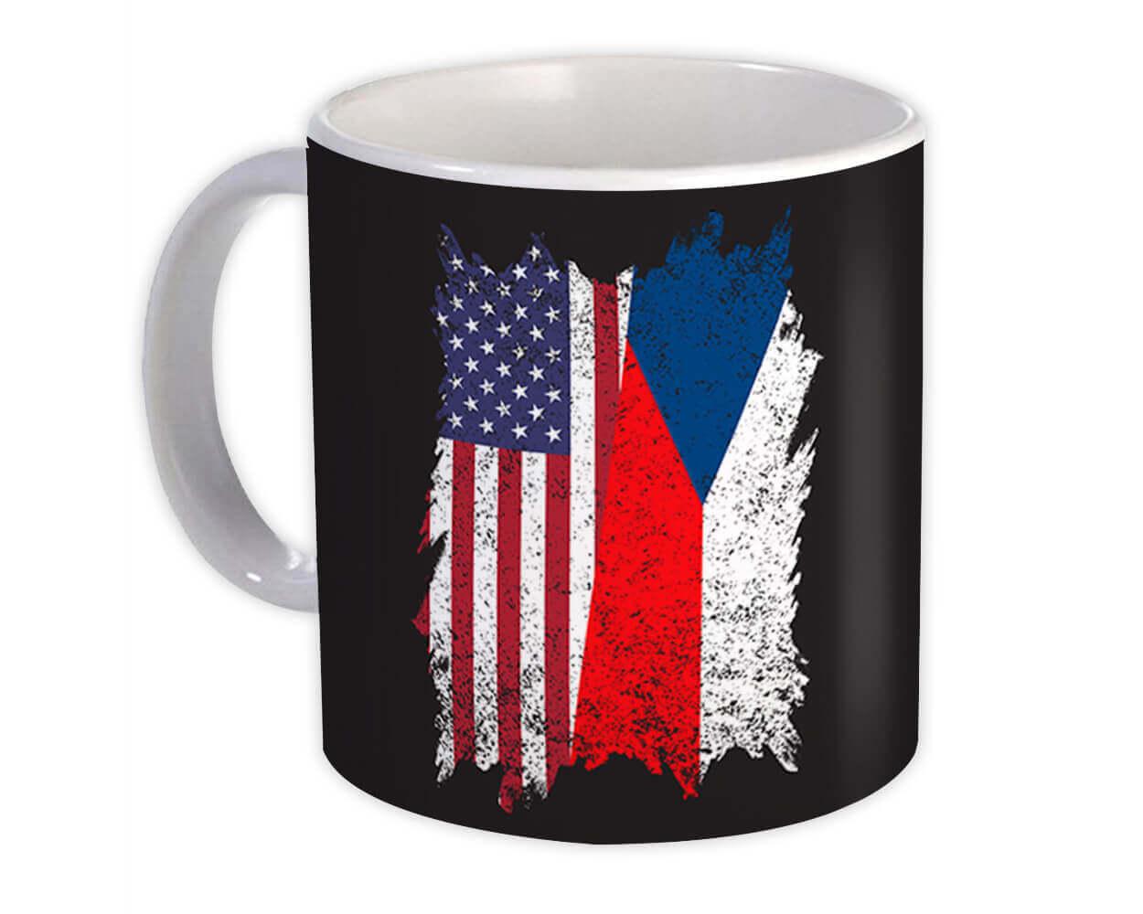 Gift Mug : United States Czech Republic American