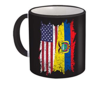 United States Ecuador : Gift Mug American Ecuadorian Flag Expat Mixed Country Flags