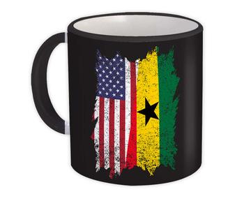 United States Ghana : Gift Mug American Ghanaian Flag Expat Mixed Country Flags